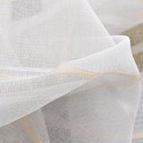 Rod Pocket Wave Stripe Curtain Tulle 2 Panels