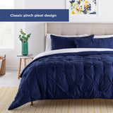 Navy Pinch Pleat