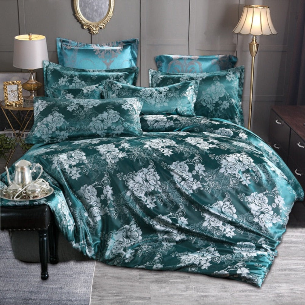 100% Pure Silk Jacquard King Duvet top Cover